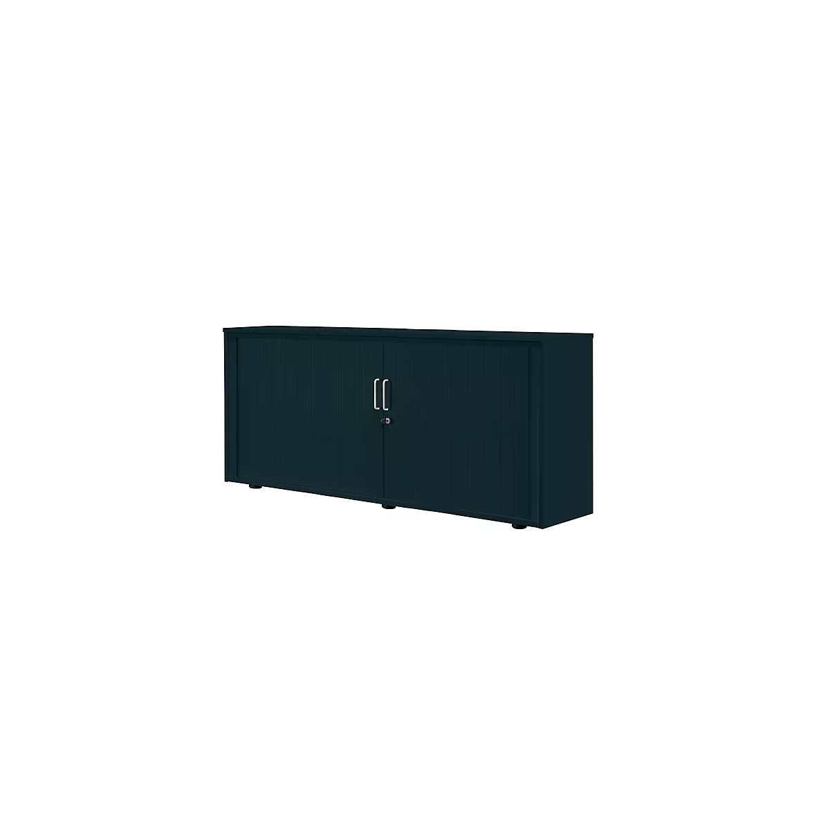 Roldeurkast, 2 ordnerhoogten, 1-delig, met middenwand, B 1600 mm, grafiet