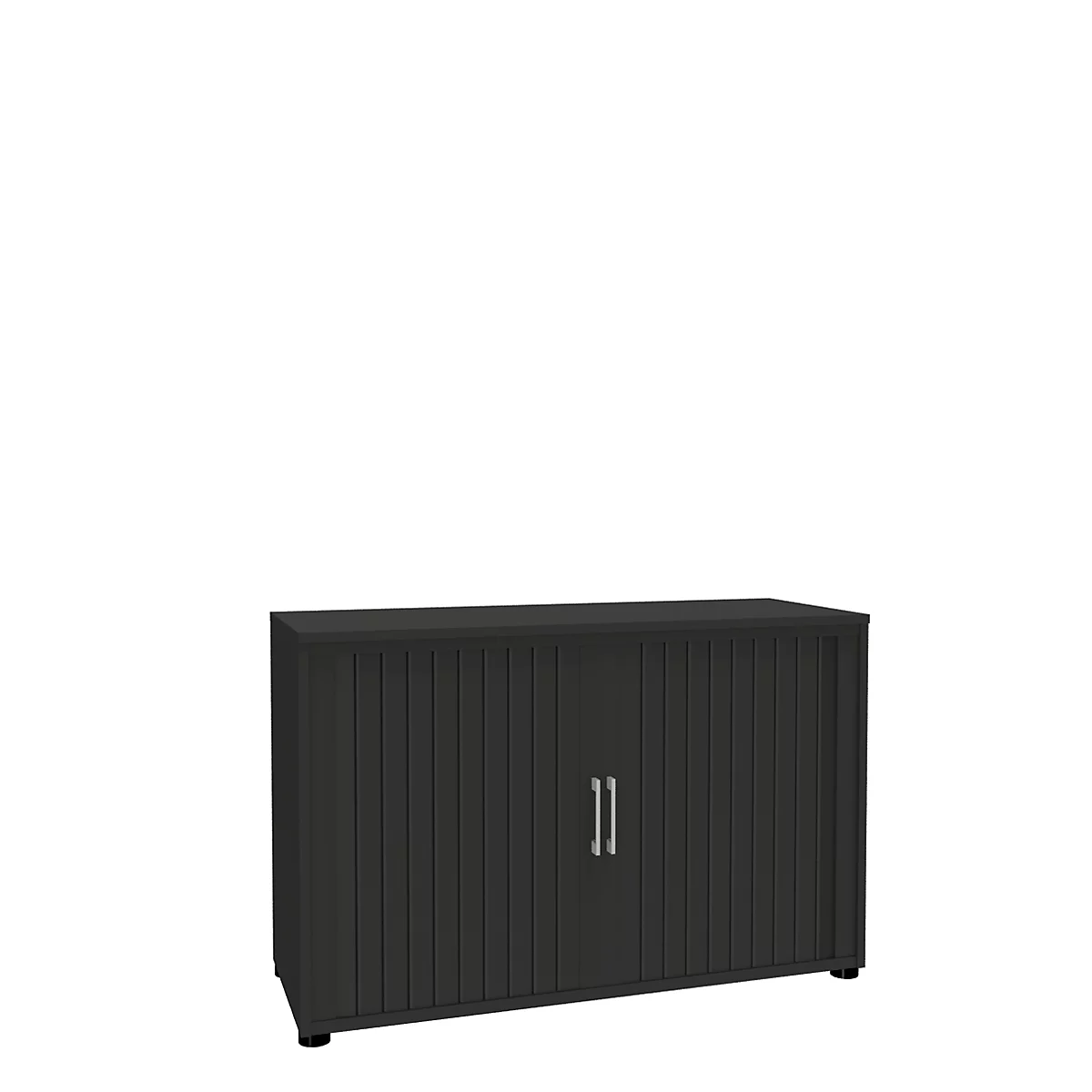 Roldeurkast, 2 ordnerhoogten, 1-delig, zonder middenwand, B 1200 mm, grafiet