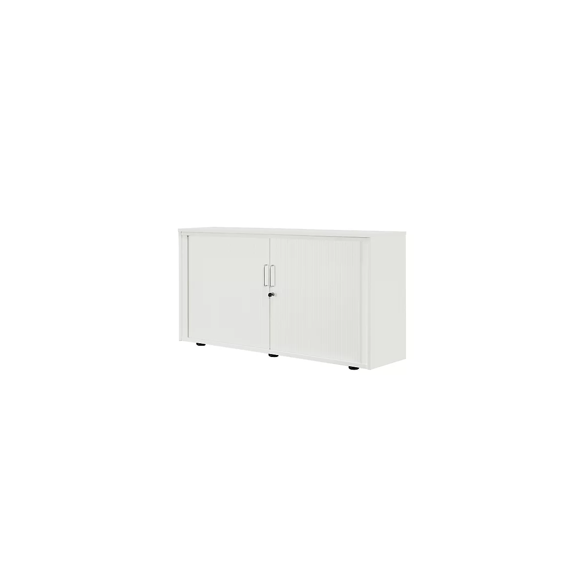 Roldeurkast, 2 ordnerhoogten, 1-delig, zonder middenwand, B 1350 mm, lichtgrijs