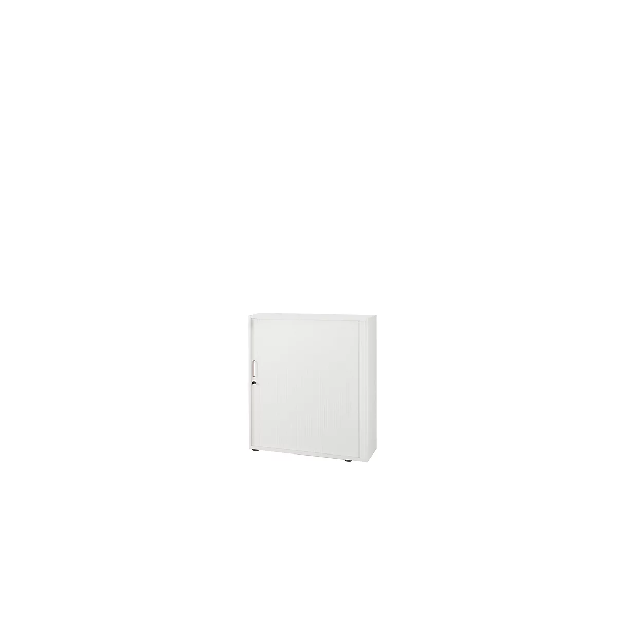 Roldeurkast, 2 ordnerhoogten, 1-delig, zonder middenwand, B 800 mm, lichtgrijs