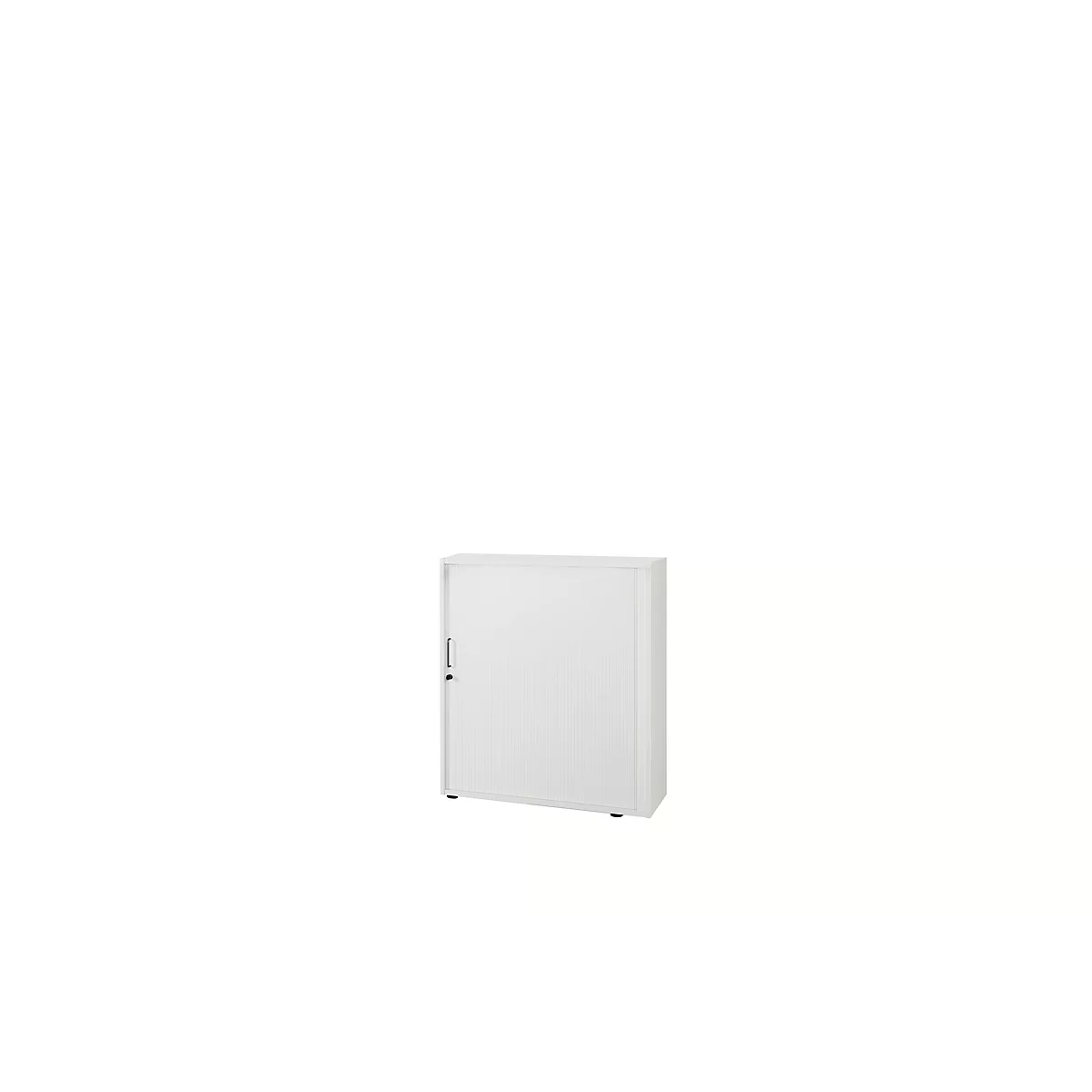 Roldeurkast, 2 ordnerhoogten, 1-delig, zonder middenwand, B 800 mm, wit