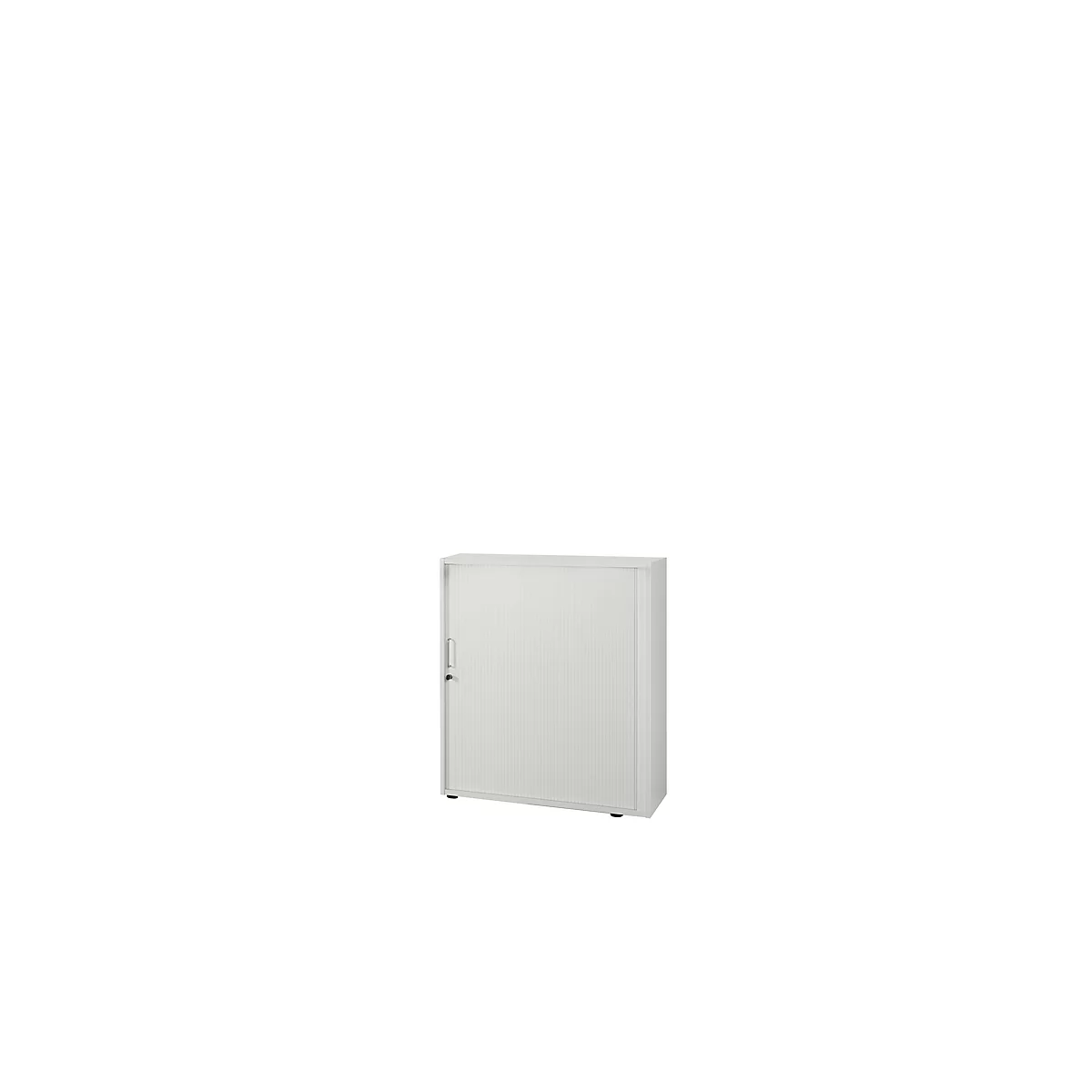 Roldeurkast, 2 ordnerhoogten, 1-delig, zonder middenwand, B 800 mm, zilver