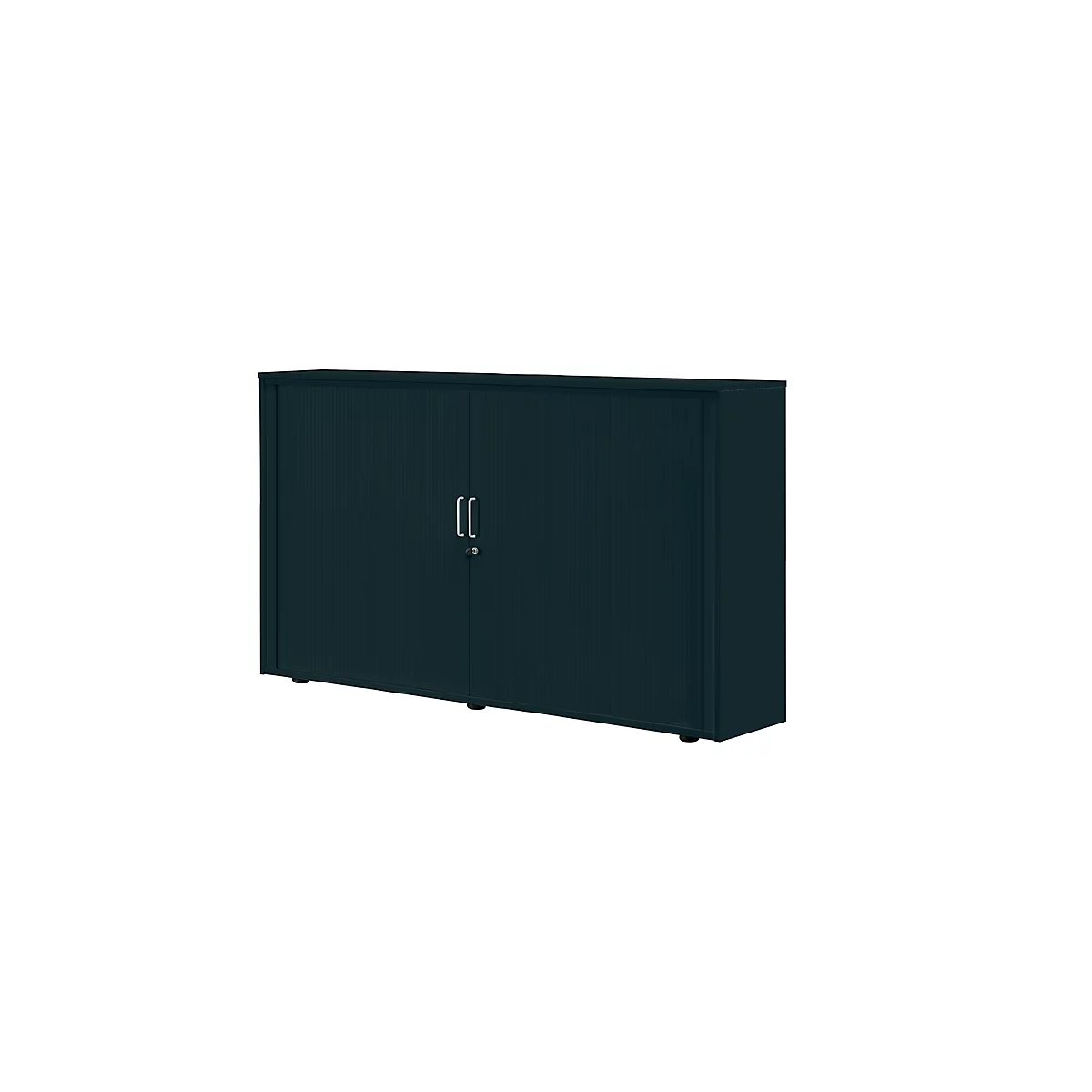 Roldeurkast, 3 ordnerhoogten, 1-delig, met middenwand, B 1800 mm, grafiet