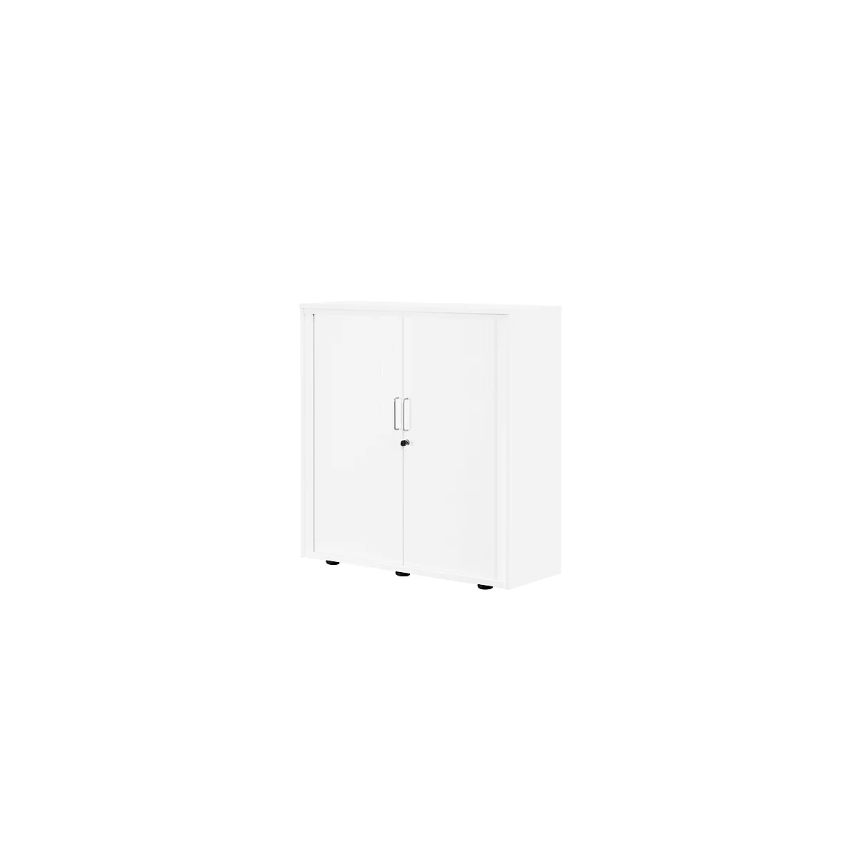 Roldeurkast, 3 ordnerhoogten, 1-delig, zonder middenwand, B 1000 mm, wit