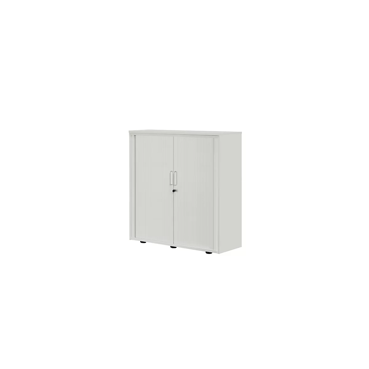 Roldeurkast, 3 ordnerhoogten, 1-delig, zonder middenwand, B 1000 mm, zilver