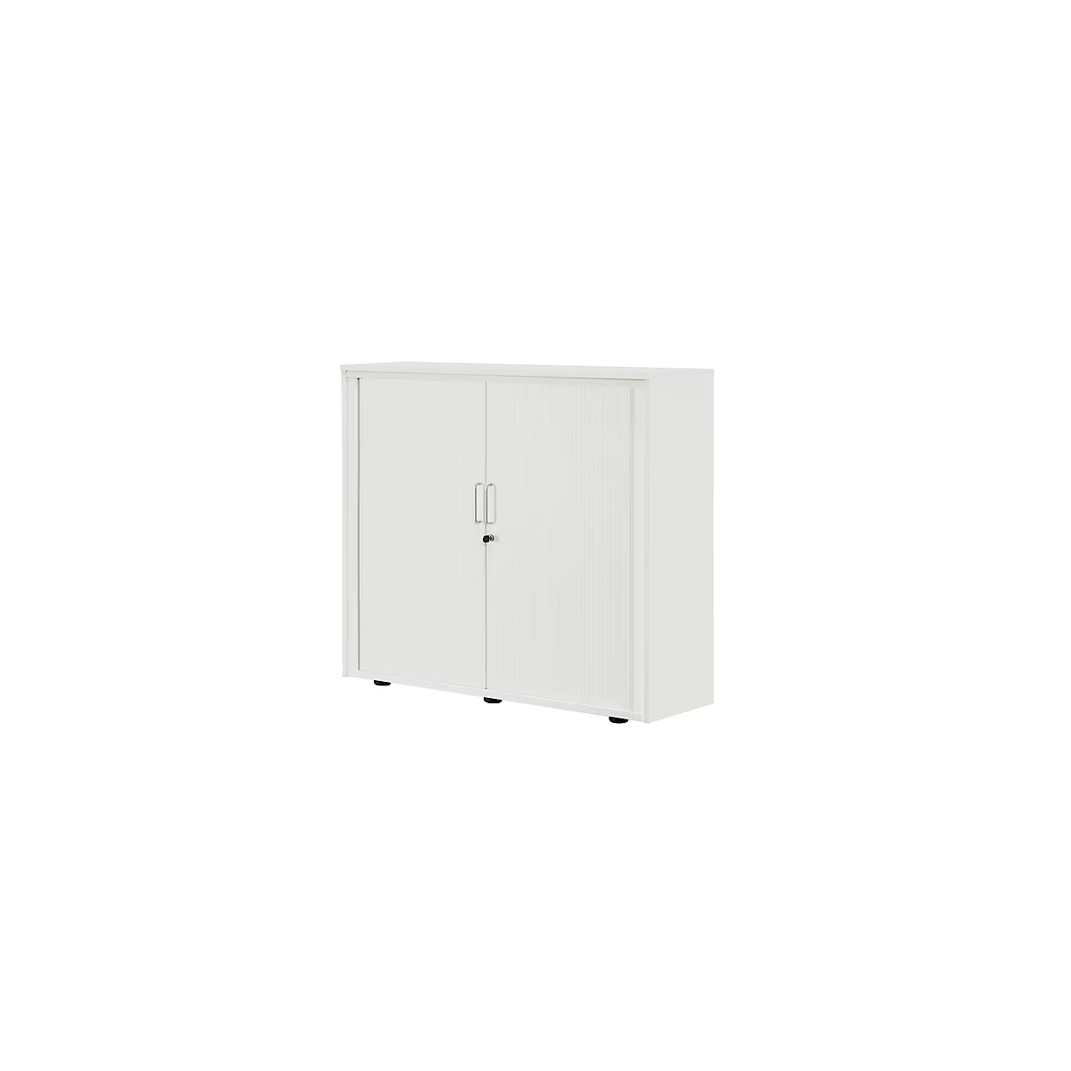 Roldeurkast, 3 ordnerhoogten, 1-delig, zonder middenwand, B 1200 mm, lichtgrijs