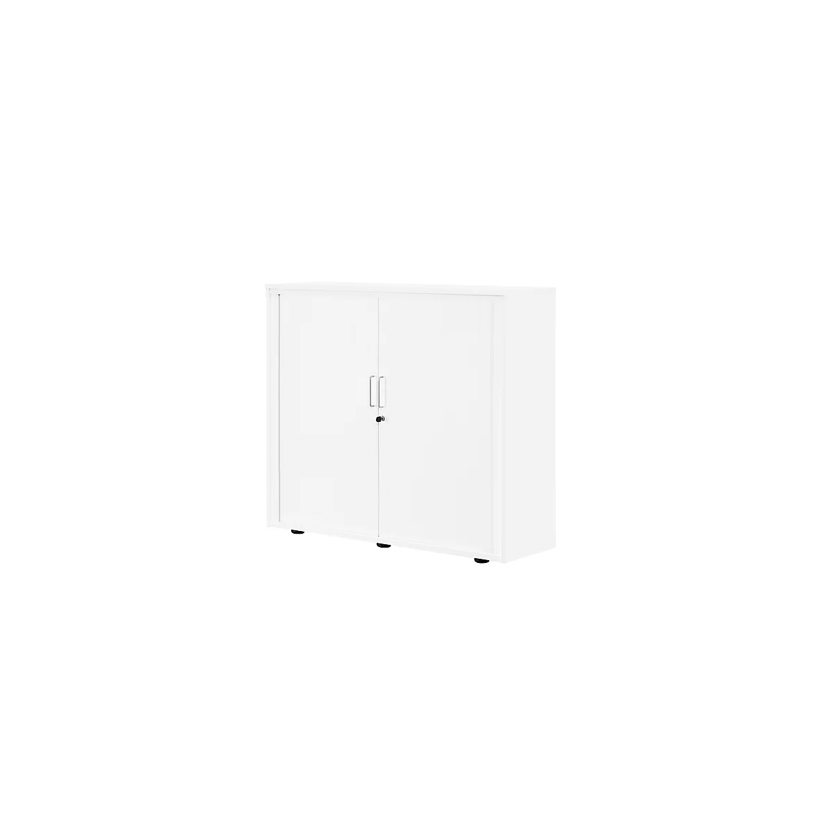 Roldeurkast, 3 ordnerhoogten, 1-delig, zonder middenwand, B 1200 mm, wit