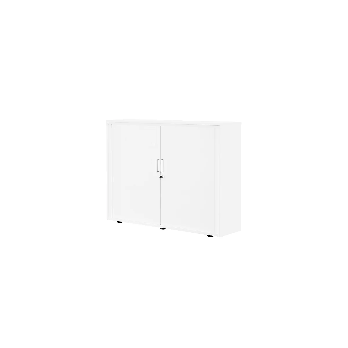 Roldeurkast, 3 ordnerhoogten, 1-delig, zonder middenwand, B 1350 mm, wit
