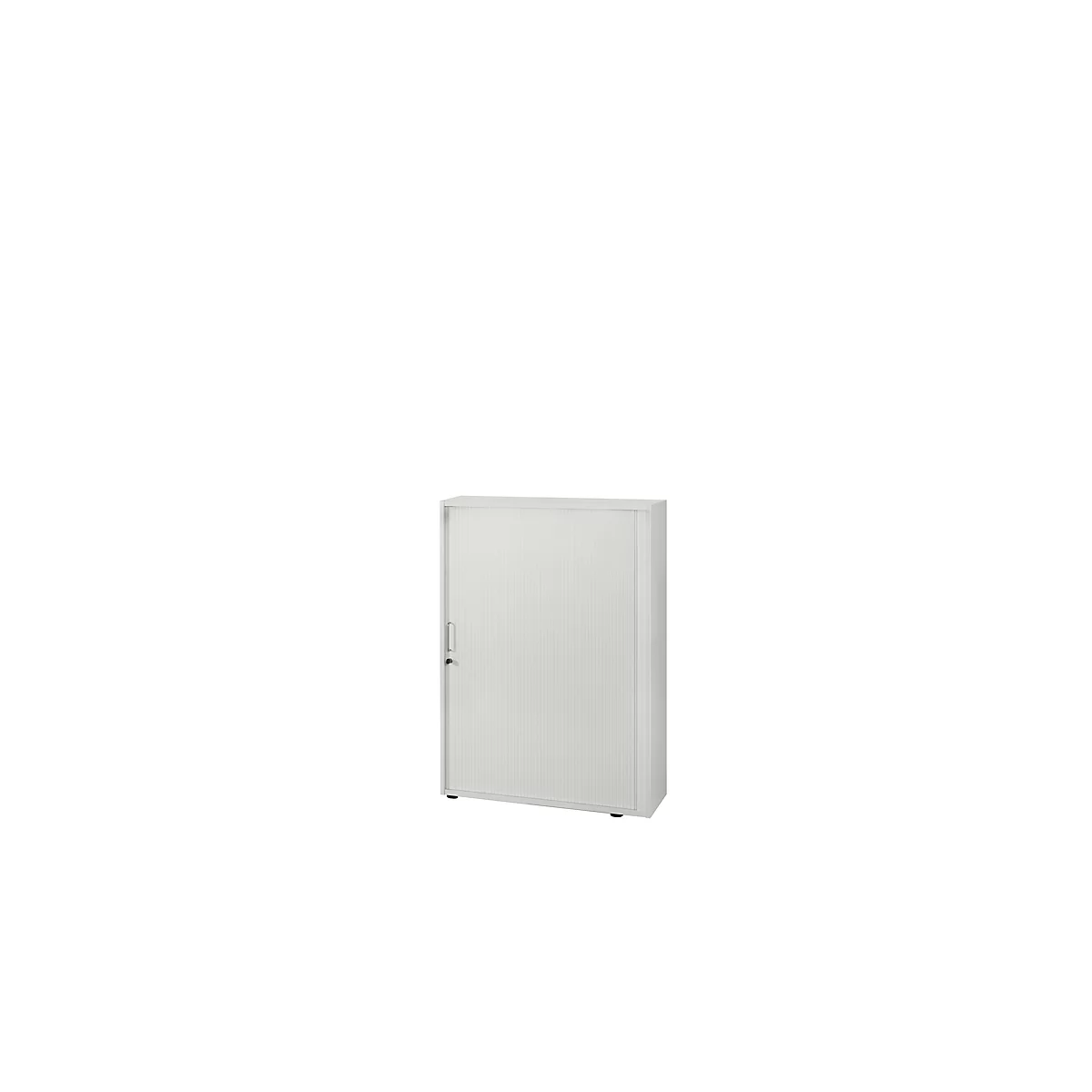Roldeurkast, 3 ordnerhoogten, 1-delig, zonder middenwand, B 800 mm, zilver