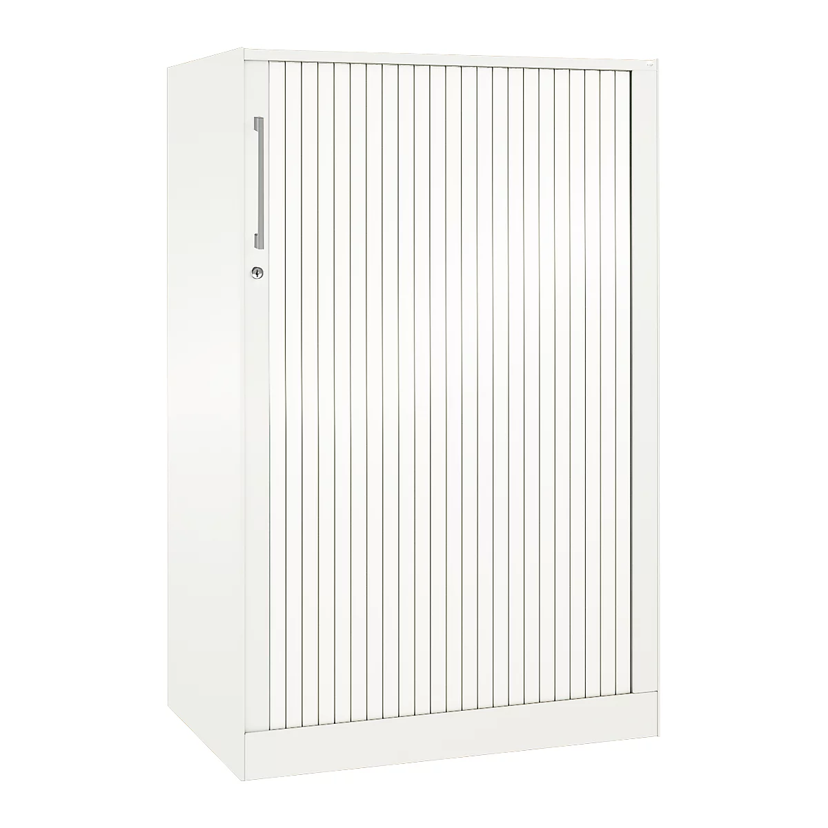 Roldeurkast ASISTO C 3000, 3 ordnerhoogten, B 800 mm, wit/wit