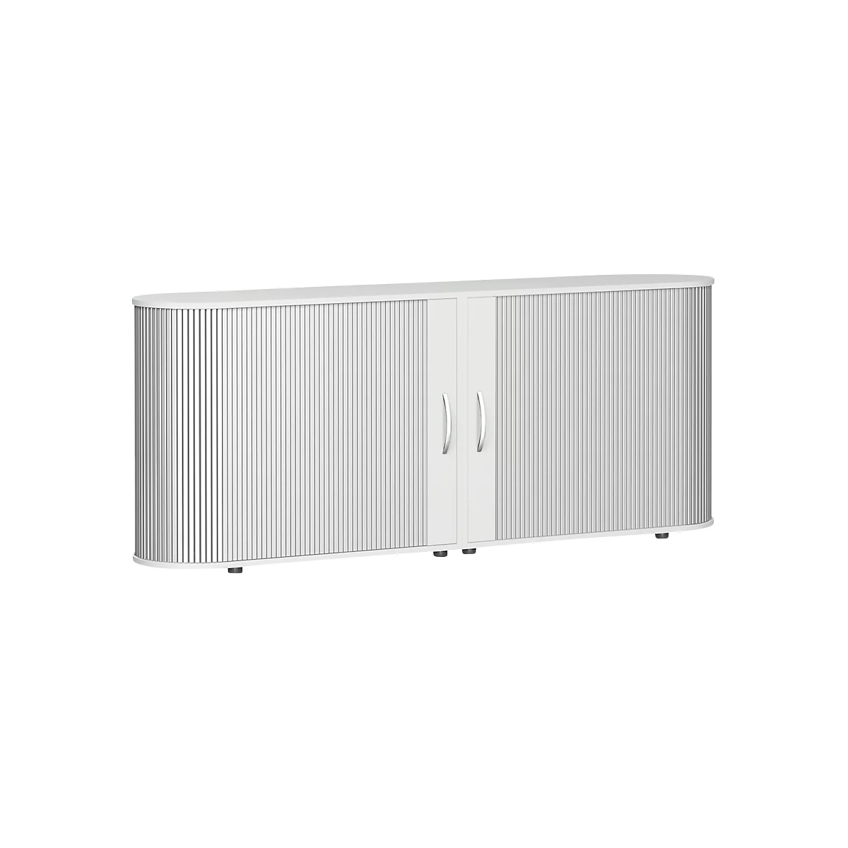 Roldeurkast met dwarse roldeuren Alicante, B 2000 x D 400 x H 828 mm, lichtgrijs