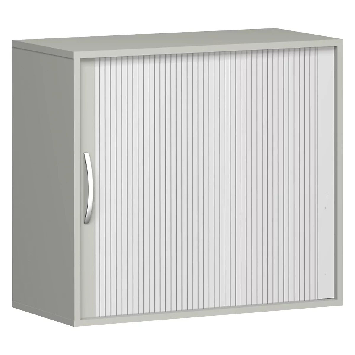 Roldeurkast PALENQUE, 2 ordnerhoogten, B 800 x D 400 x H 752 mm, lichtgrijs