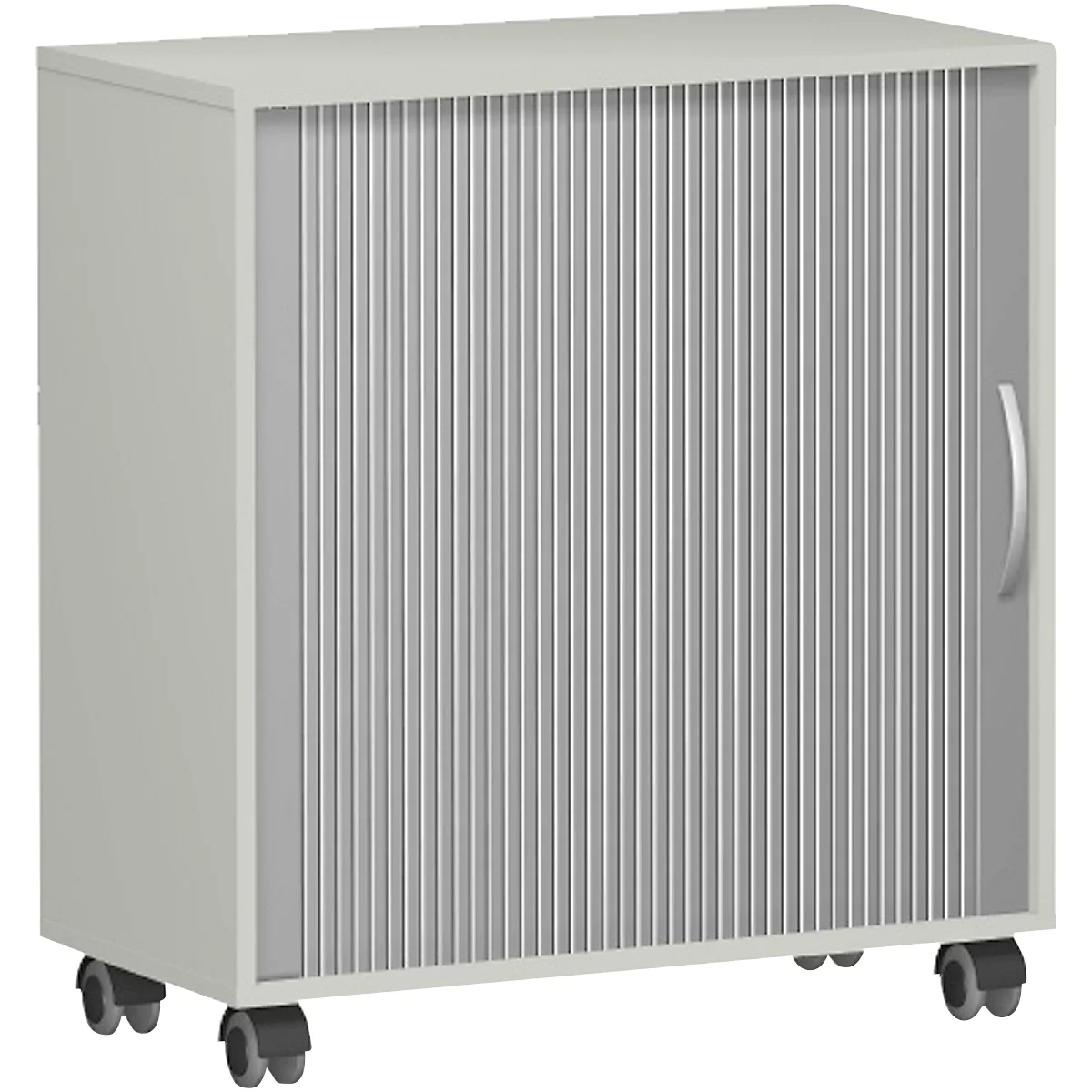 Roldeurkast PALENQUE, B 800 x D 400 x H 791 mm, lichtgrijs