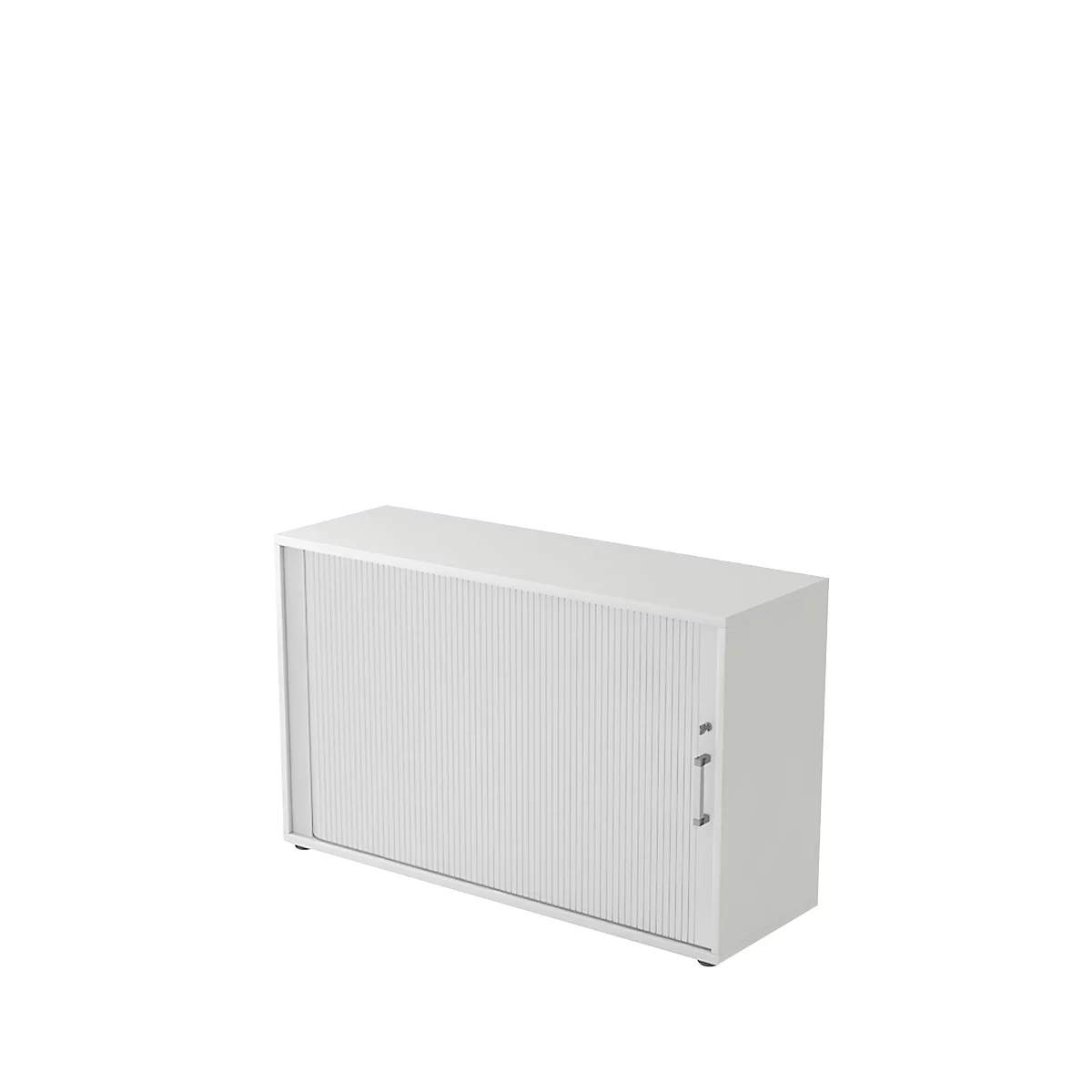 Roldeurkast TARVIS, 2 ordnerhoogten, B 1200 x D 400 x H 825 mm, afsluitbaar & stapelbaar, lichtgrijs/lichtgrijs