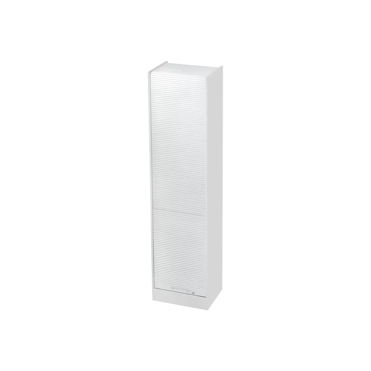 Roldeurkast ULM, B 500 x D 400 x H 2004 mm, lichtgrijs/lichtgrijs
