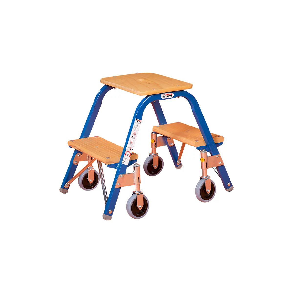 Roll-Tritt aus Leichtstahl®, 2 Stufen