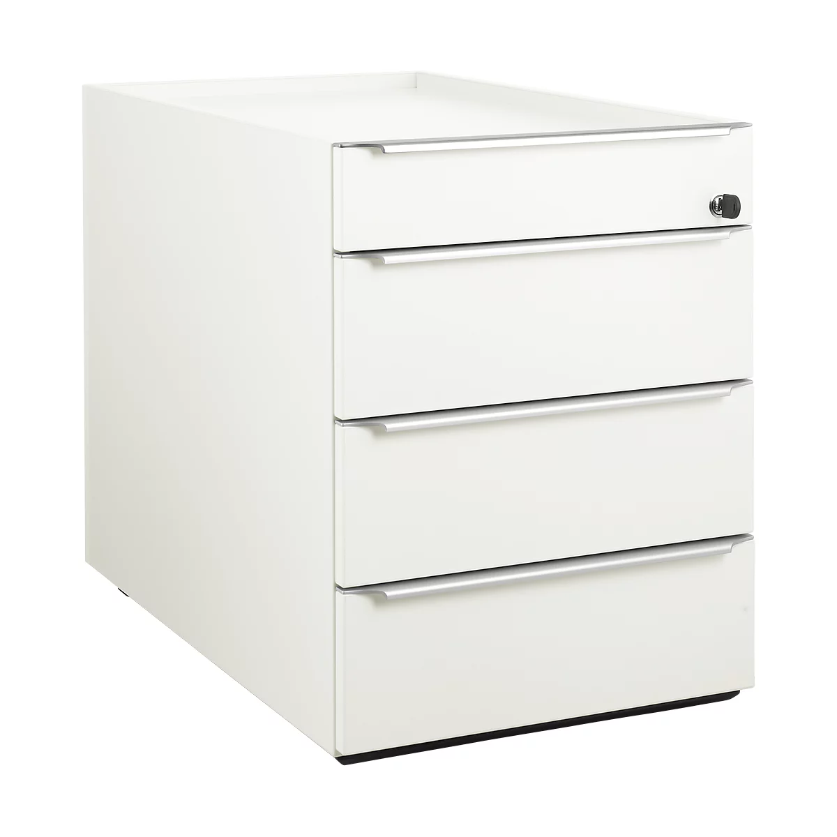 Rollcontainer QUANDOS BOX, 1 + 3 Schübe, B 430 x T 800 x H 570 mm, weiß
