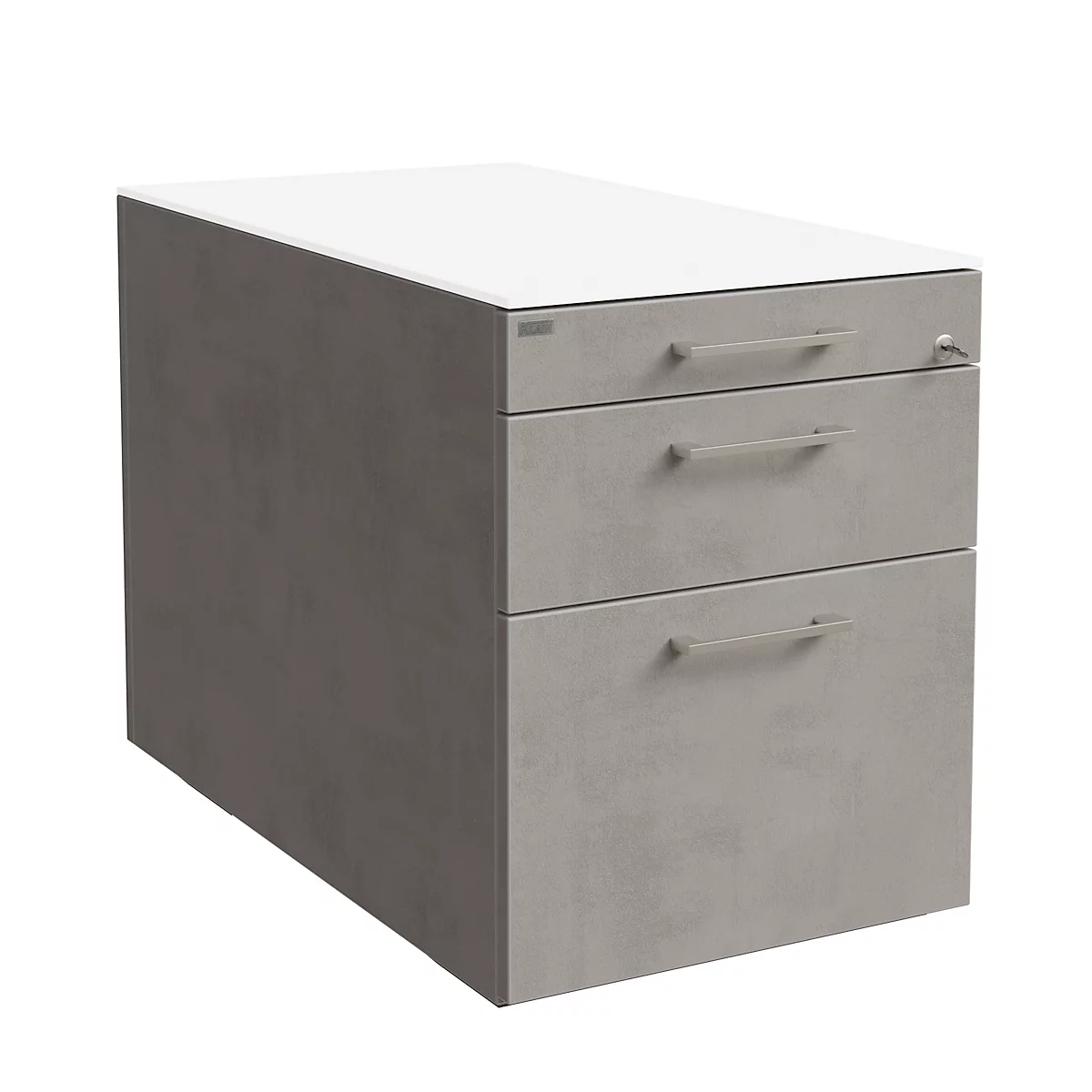 Rollcontainer SOLUS PLAY, 1 Utensilienauszug, 1 Schub, 1 HR-Auszug, mit Griff, Ceramic grey