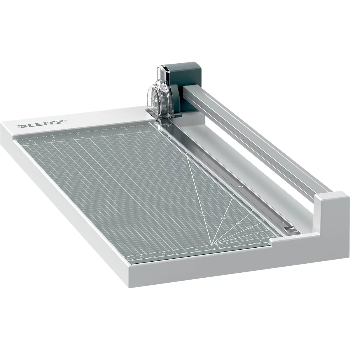 Rollenschneider Leitz Precision Home Office A4, bis A4, bis 10 Blatt, Papierklemme, Ableselineal, Kunststoff und Stahl