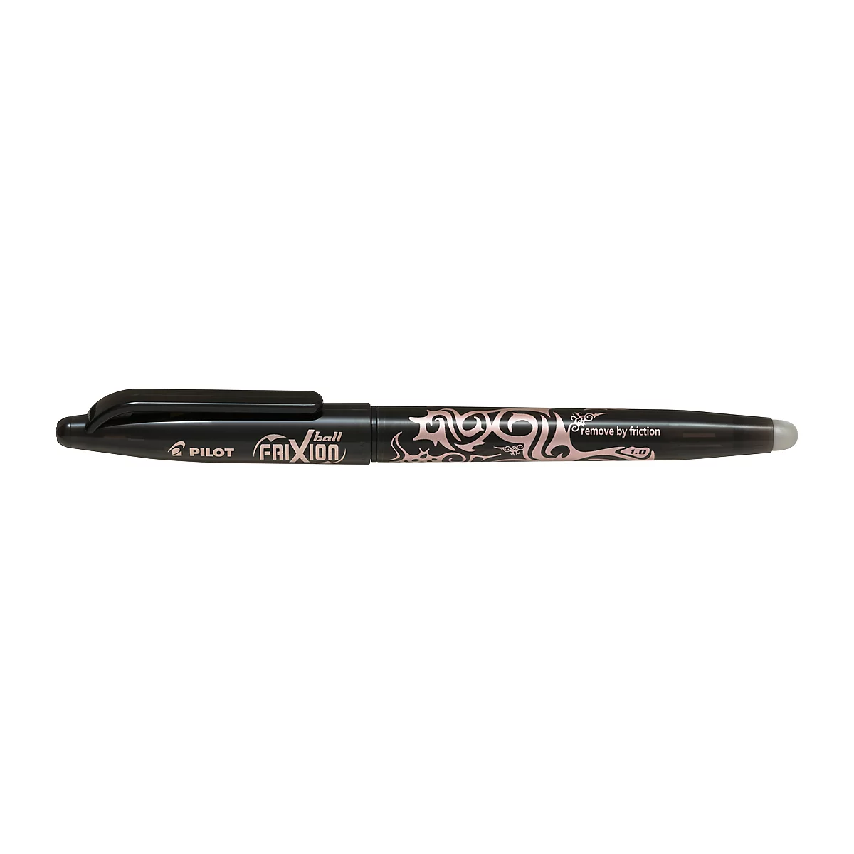 Roller BALL FRIXION, pointe en caoutchouc, diamètre des mines 1 mm, épaisseur de trait 0,6 mm, 12 p., noir