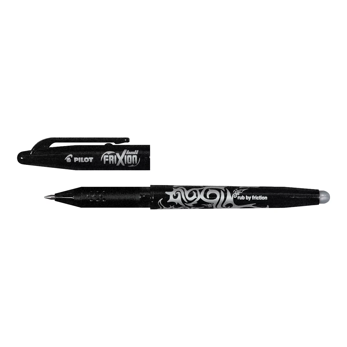 Rollerball Frixion, borrable, negro, 12 unidades