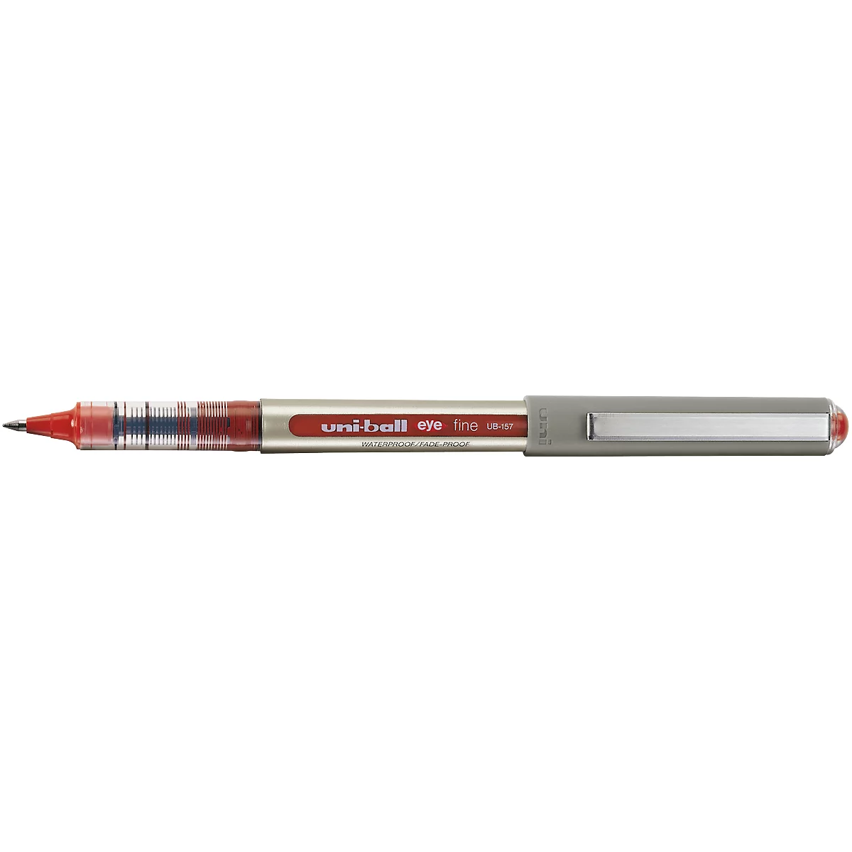 Rollerball Uni-ball ojo, indeleble, 12 unidades, 0,4 mm, rojo