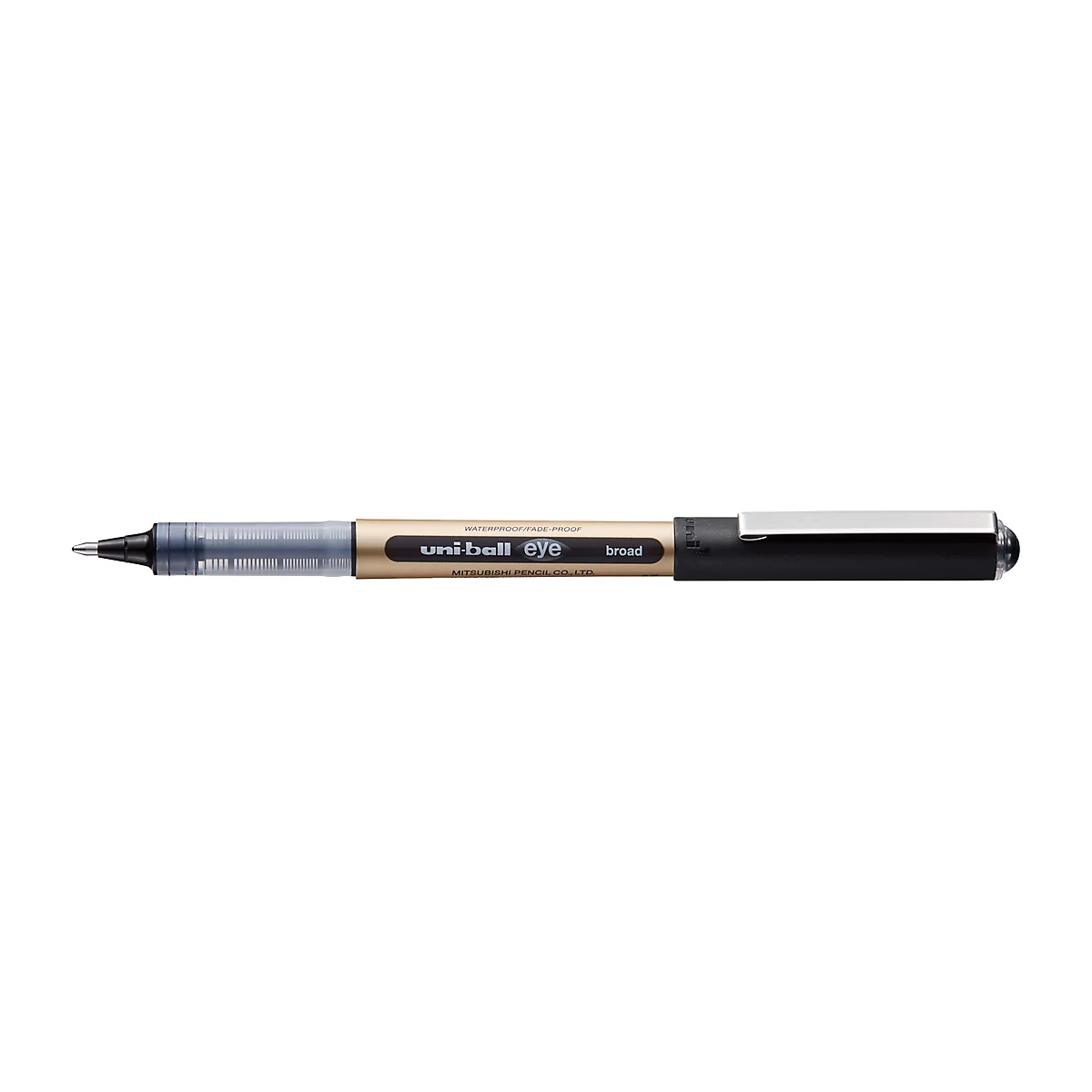 Rollerball Uni-ball ojo, indeleble, 12 unidades, 0,65 mm, negro