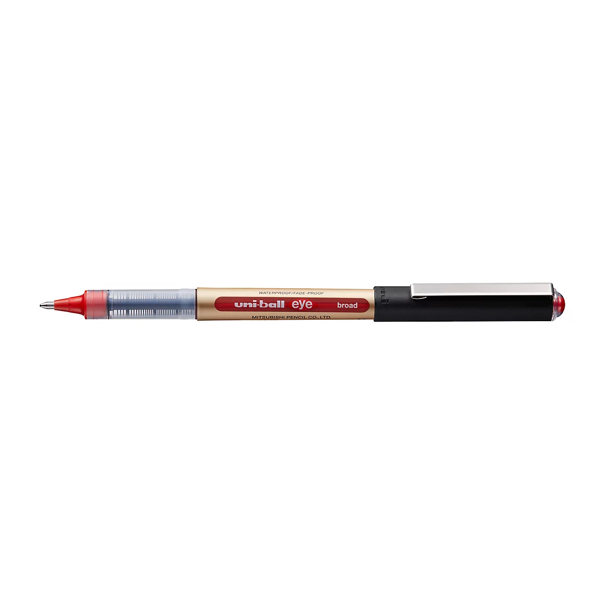 Rollerball Uni-ball ojo, indeleble, 12 unidades, 0,65 mm, rojo