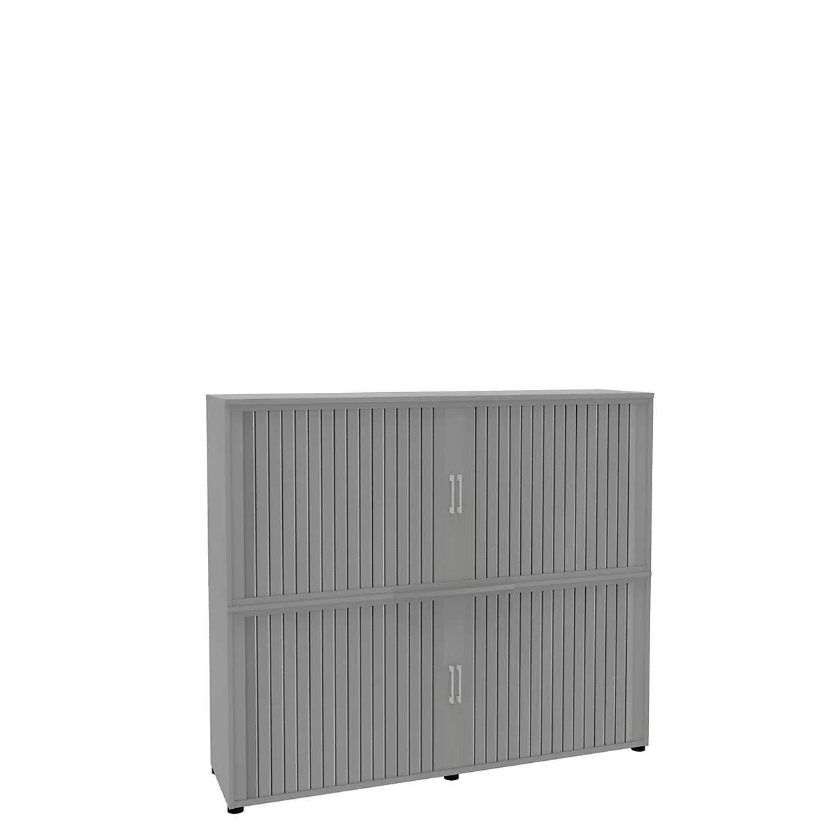 Rollladenschrank, 4 OH, 2teilig, mit Mitteltrennwand, B 1800 mm, silber