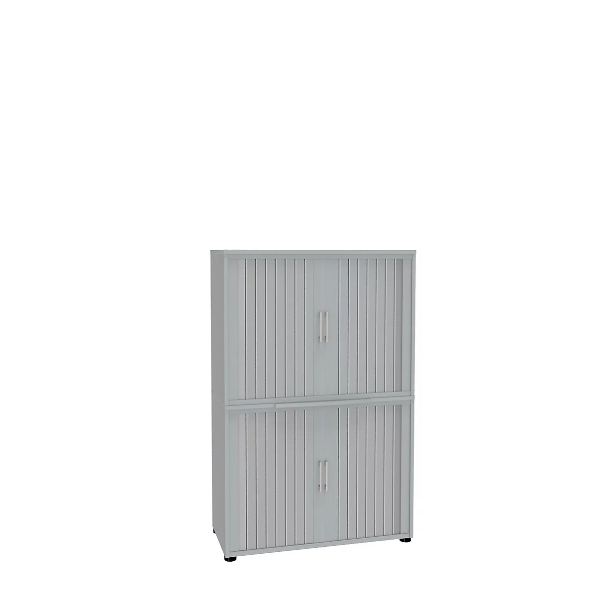 Rollladenschrank, 4 OH, 2teilig, ohne Mitteltrennwand, B 1000 mm, lichtgrau