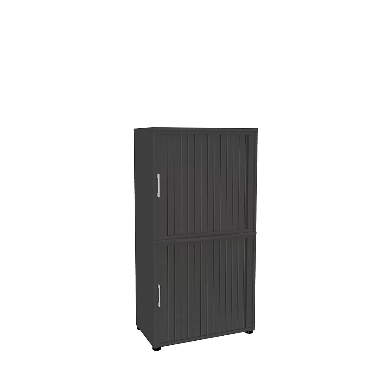 Rollladenschrank, 4 OH, 2teilig, ohne Mitteltrennwand, B 800 mm, graphit