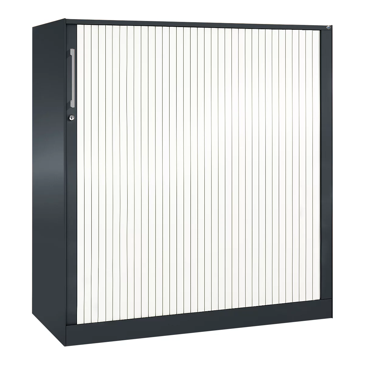 Rollladenschrank ASISTO C 3000, 3 Ordnerhöhen, B 1200 mm, anthrazit/weiß