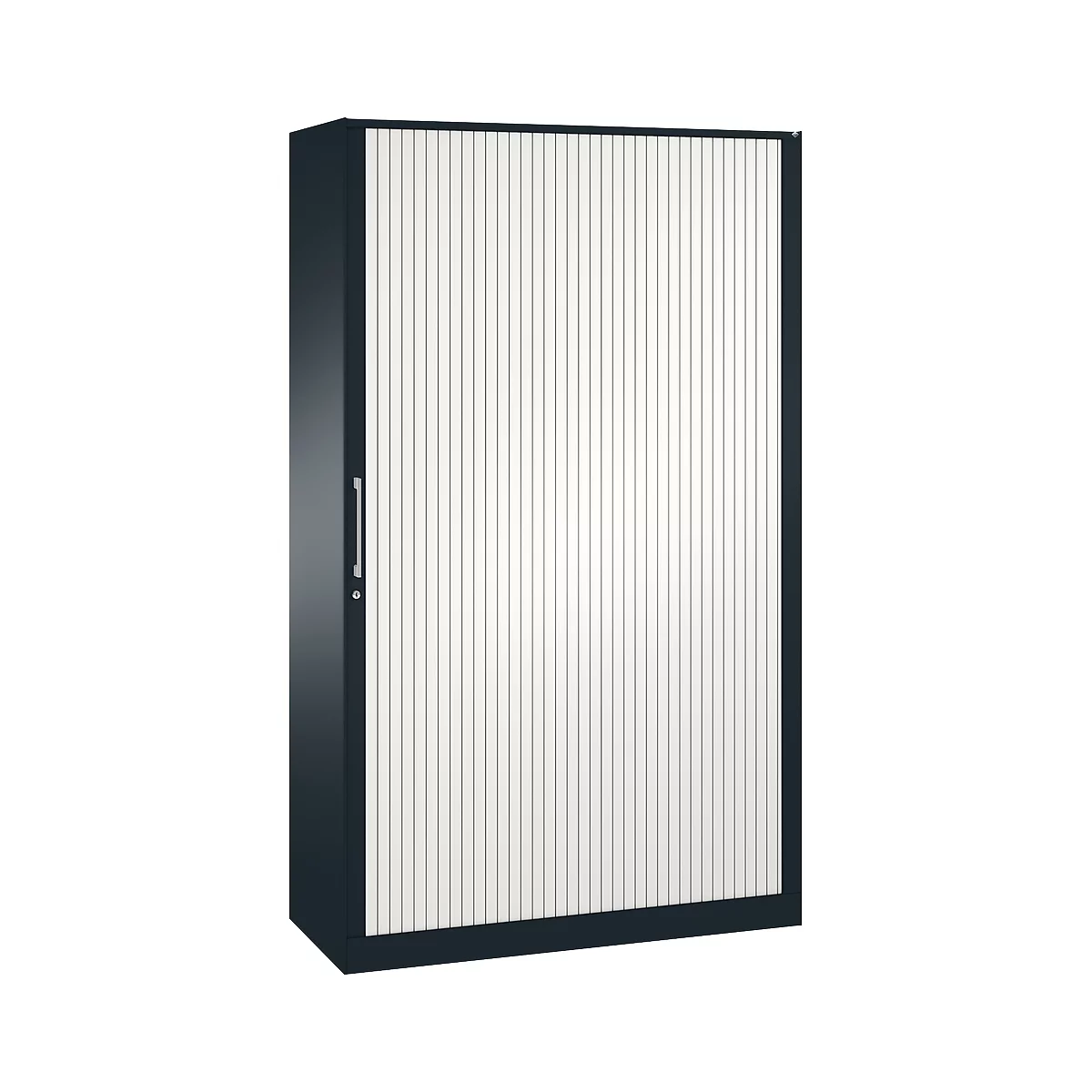 Rollladenschrank ASISTO C 3000, 5 Ordnerhöhen, mit Akustik-Rollladen, 1200 mm Breite,