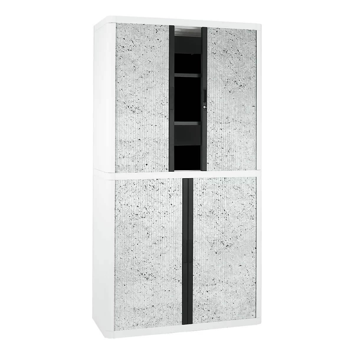 Rollladenschrank, Rollladen grau gesprenkelt, Höhe 2040 mm