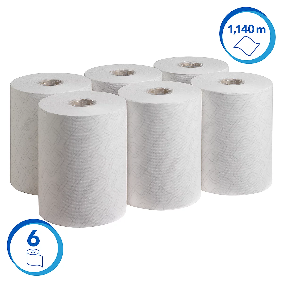 Rollo de papel Scott® Slimroll Essential 6695, 1 capa, 6 rollos a 190 m, blanco