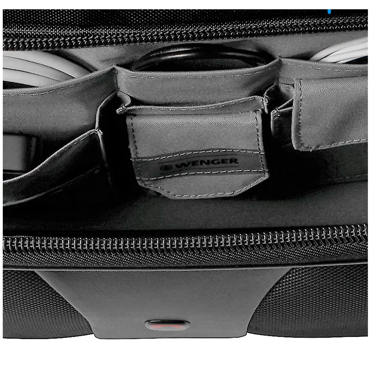 Rolltasche Wenger Patriot, 25 l, für Laptops bis 15,6', Laptopfach, Organizer, Trolleybefestigung, L 310 x B 430 x H 410 mm, Polyester, schwarz