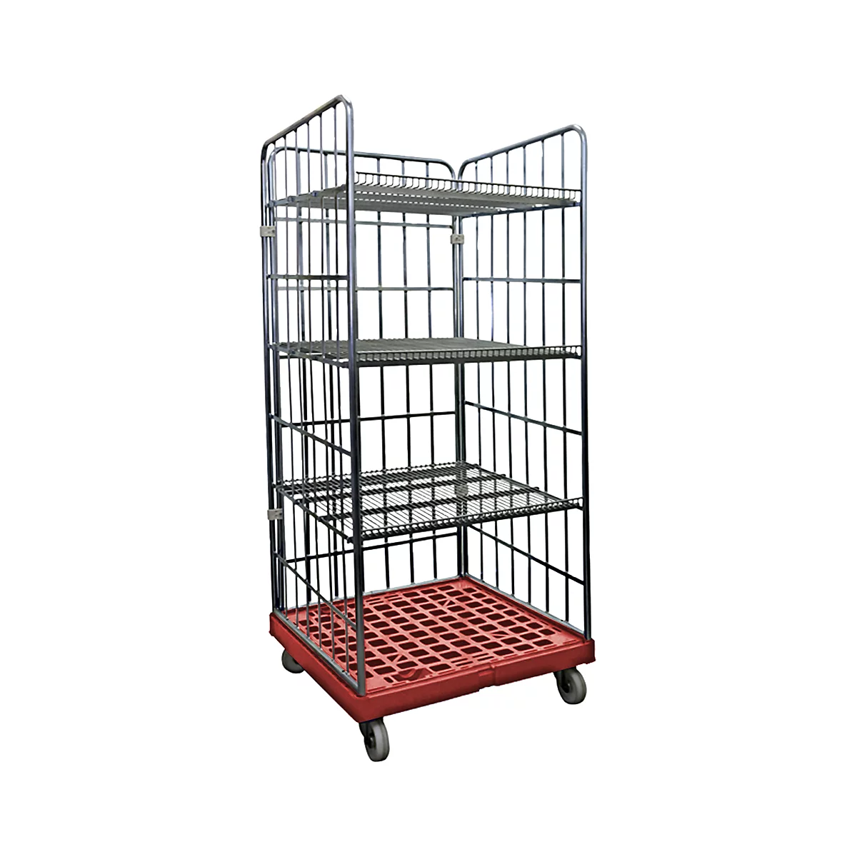 Rolstelling, H 1800 x B 815 x D 724 mm, rood RAL 3000