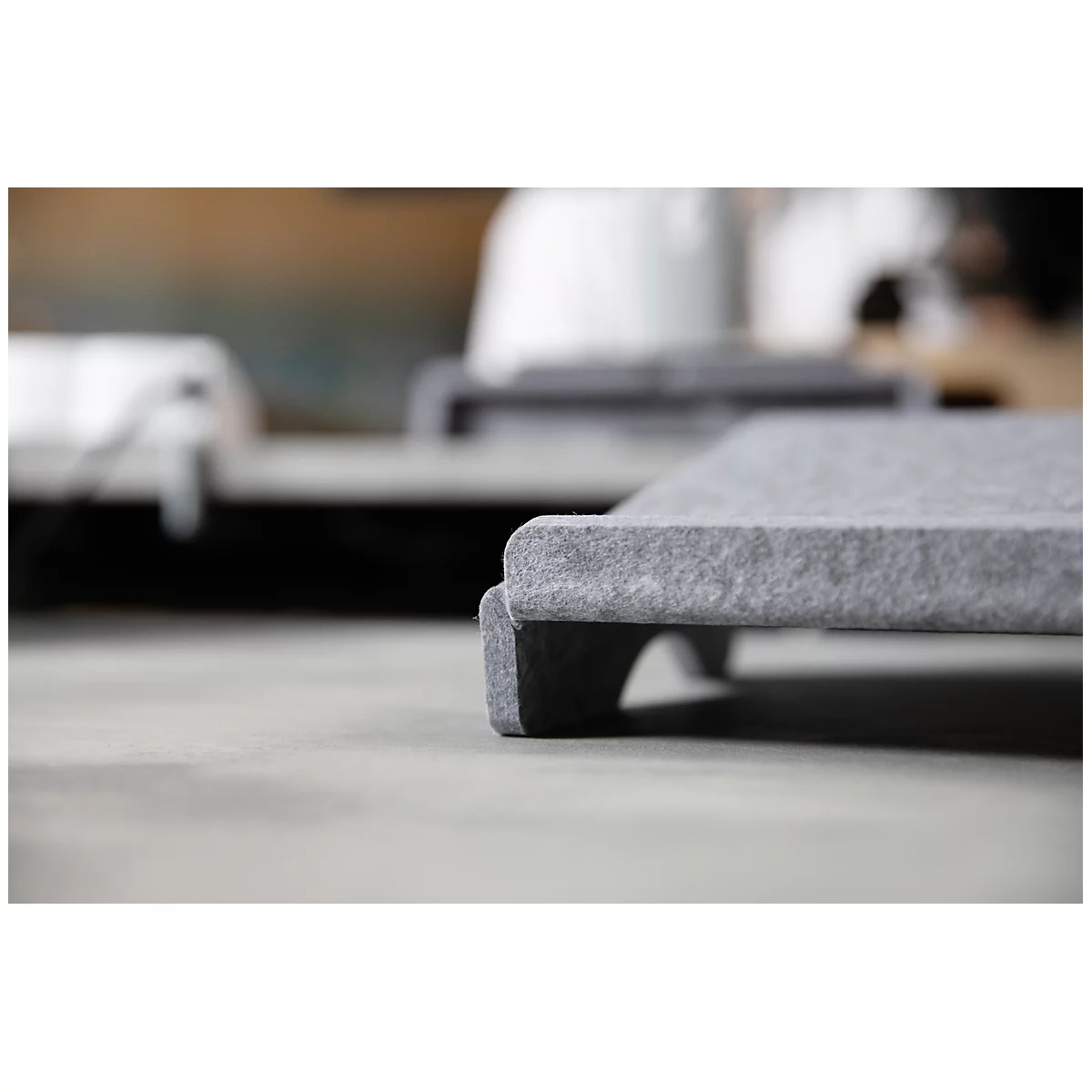 Ronde-lijn documenthouder Bakker Elkhuizen Q-doc 100, 60% gerecycled materiaal, B 455 x D 290 x H 95 mm, lichtgrijs