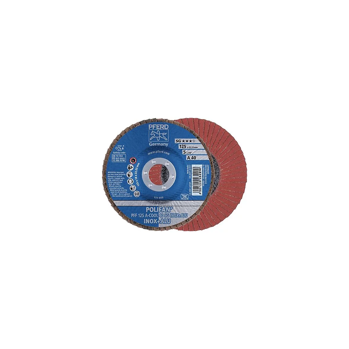 Rondelle à lamelles POLIFAN A-COOL SG INOX+ALU D.125mm K.A-40