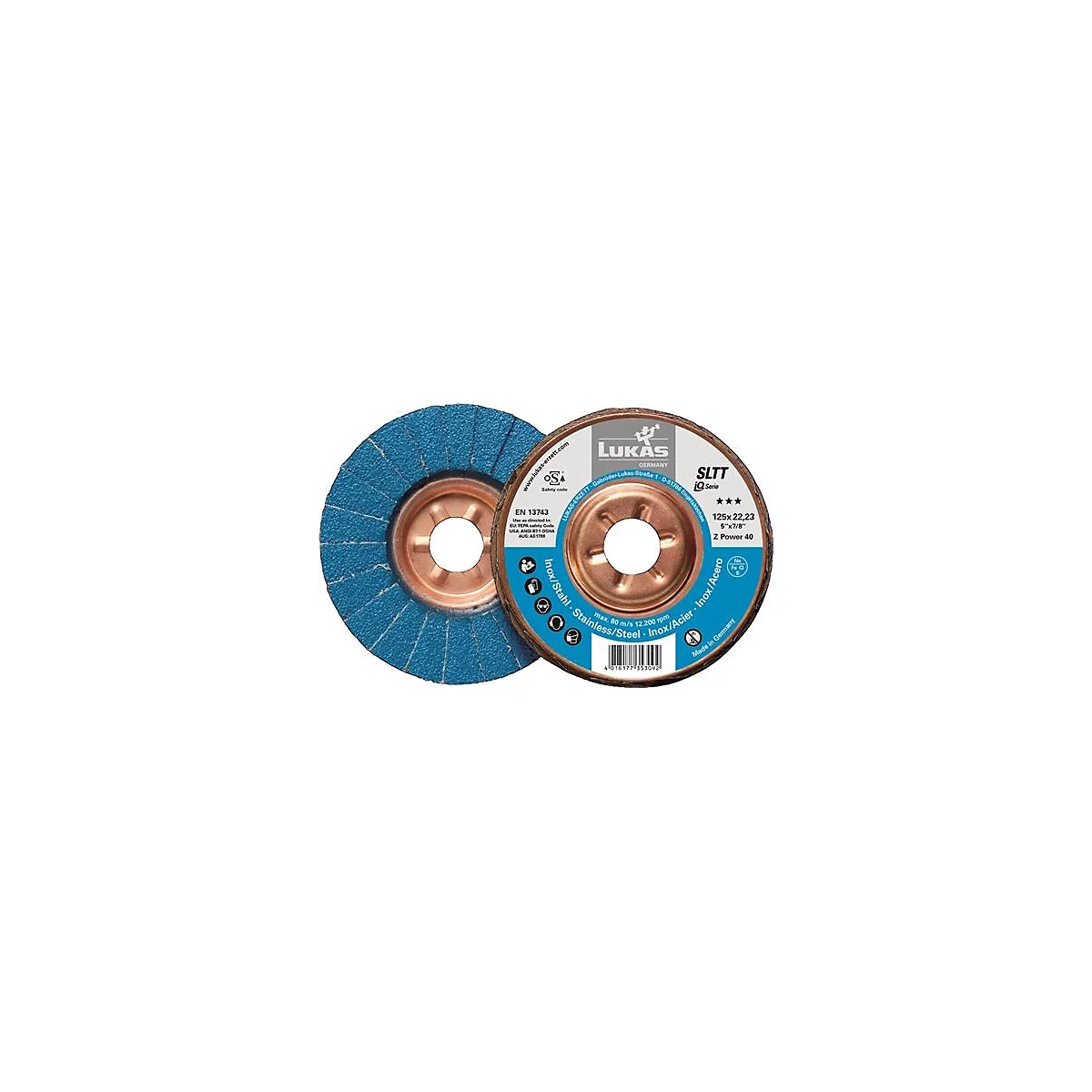 Rondelle éventail SLTT Z Power D.125mm K.40 fl.INOX ZK LUKAS