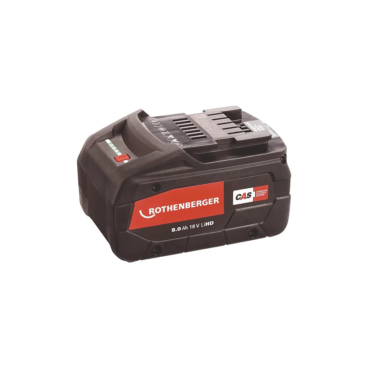 ROTHENBERGER Akku CAS 18 V 8,0 Ah Li-HD, Coolpack-Technologie, AIR COOLED, AMPShare-kompatibel