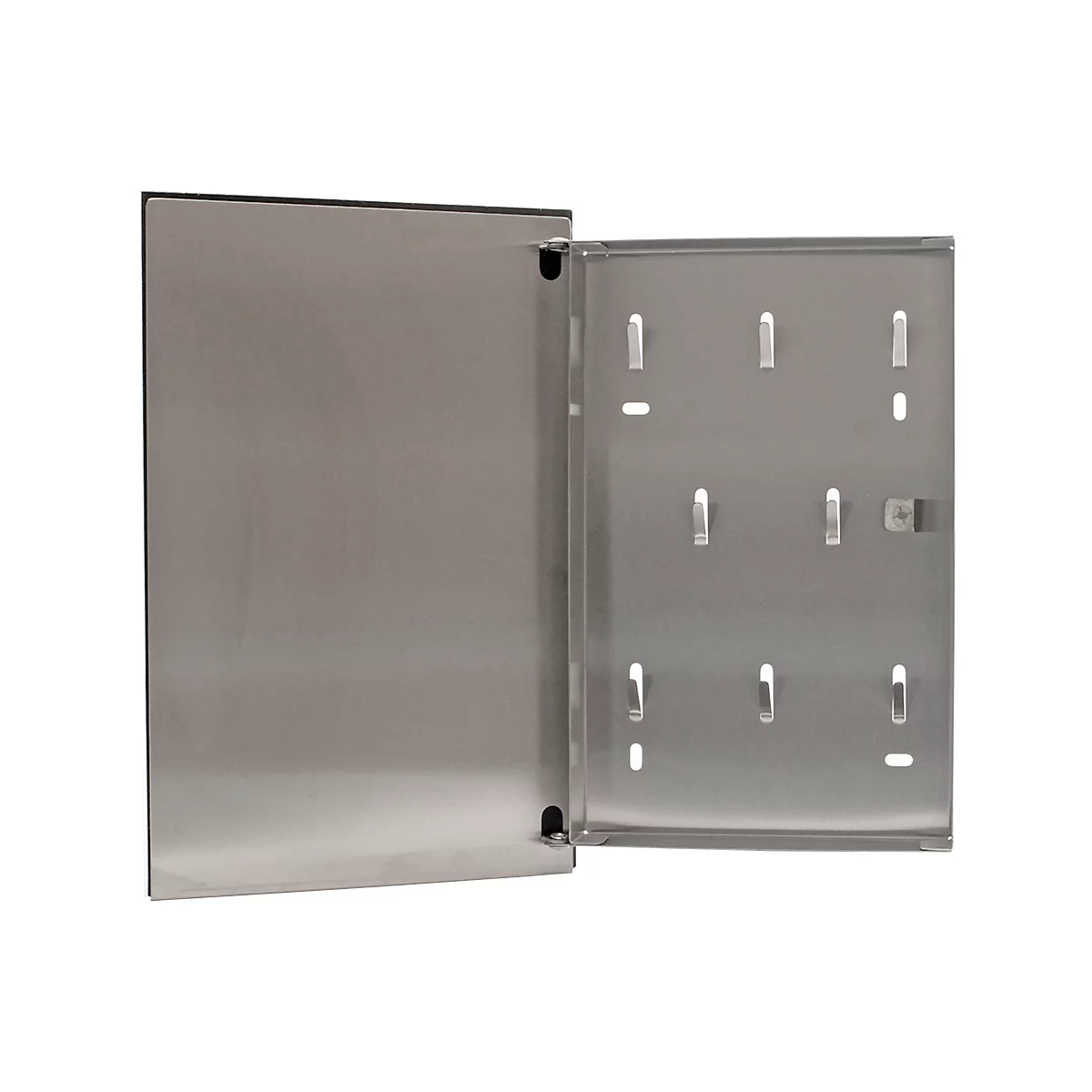 Rottner Armoire à clés Key Glass Black - acier inoxydable, 8 crochets, fermeture magnétique