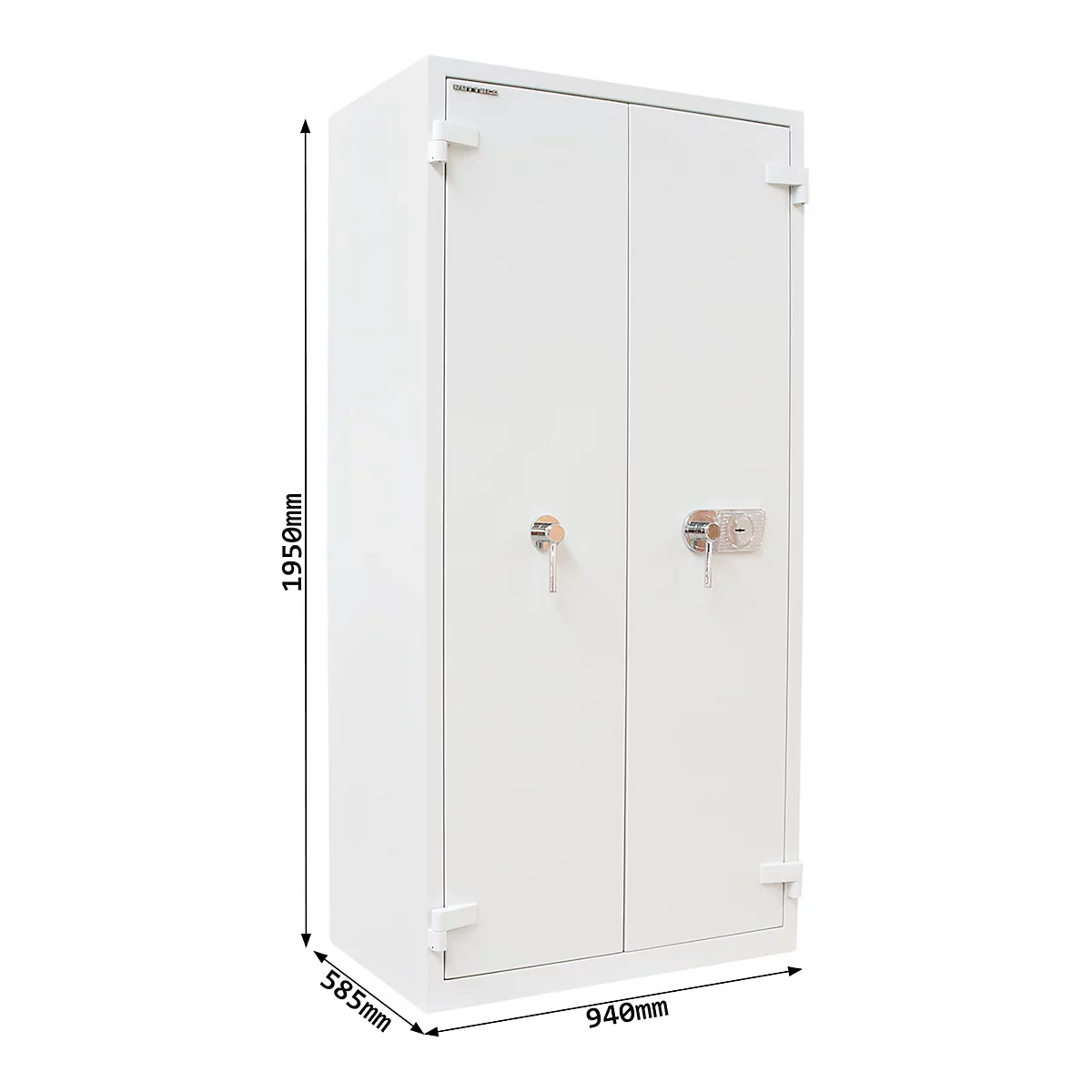 Rottner armoire de bureau en acier ignifugé Office 3 S-2 Fire Premium serrure à double panneton