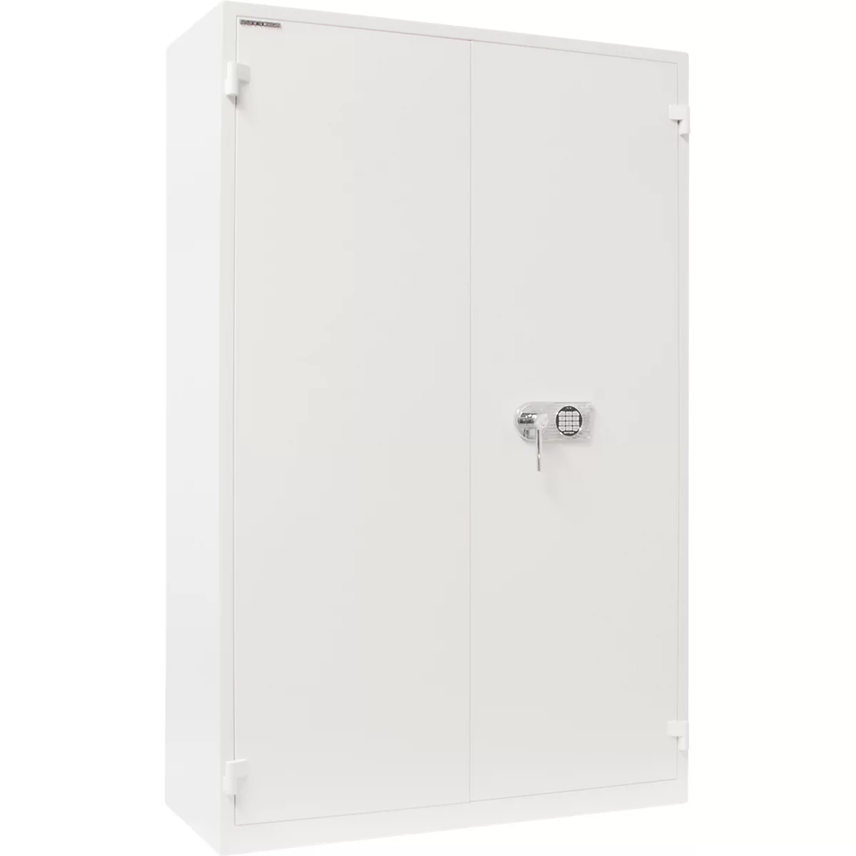 Rottner Armoire de bureau en acier Office 4 Premium, 818 l, porte battante, 4 tablettes, serrure électronique, L 1250 x P 520 x H 19151 mm, acier, gris clair RAL 7035