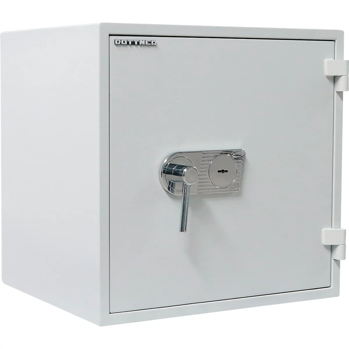 Rottner Armoire forte Opal Fire Premium OPD-65 IT, 135 l, EN 1, protection anti-feu jusqu'à 30 min, 2 tablettes, serrure à double panneton, acier, gris clair RAL 7035