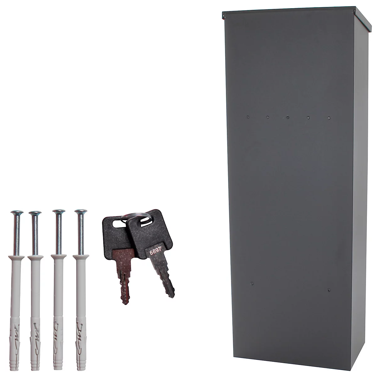 Rottner Boîte aux lettres pour colis Parcel Keeper 1000, pour colis L 310 x l 290 x H 155 mm, tôle d'acier vernie par poudre, noir