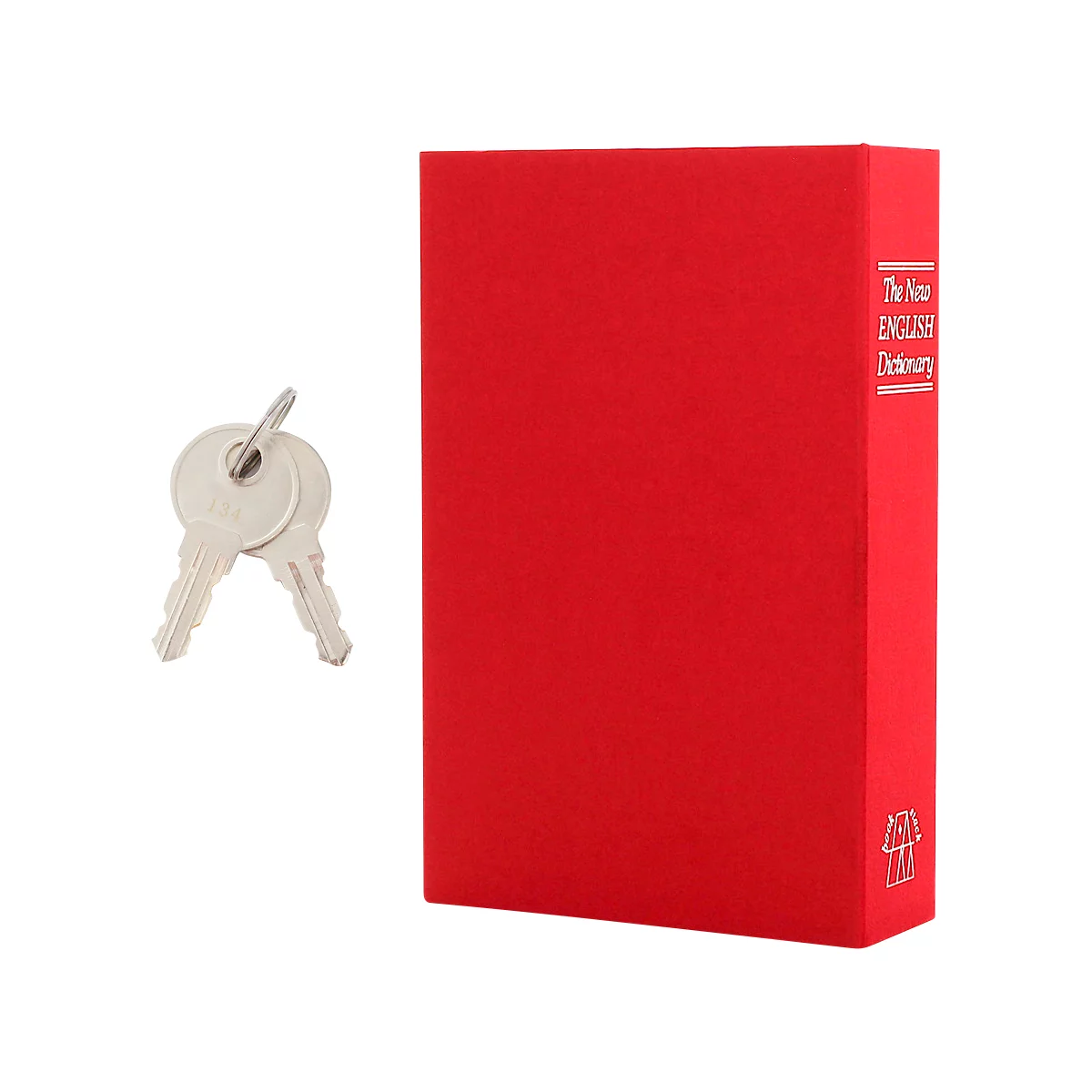 Rottner BookCase rood - cilinderslot, veilig opbergen