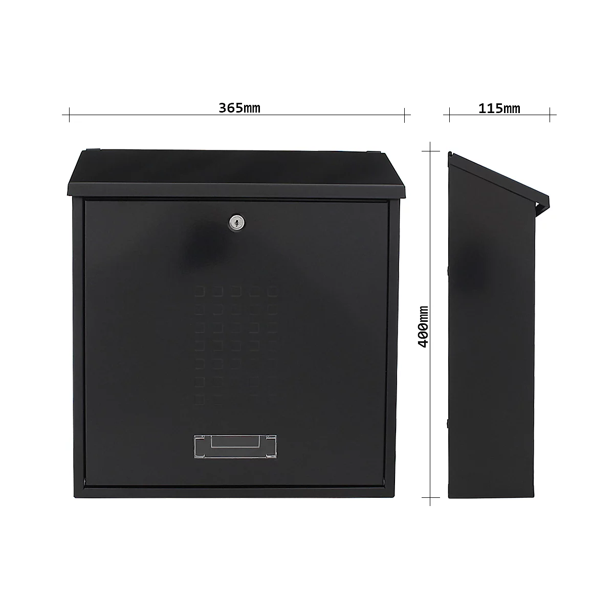 Rottner Briefkasten Bolzano Schwarzgrau