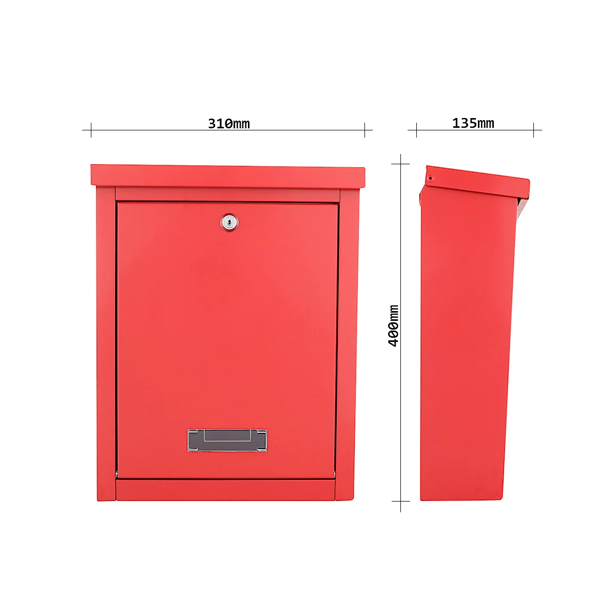 Rottner Briefkasten Brighton Rot