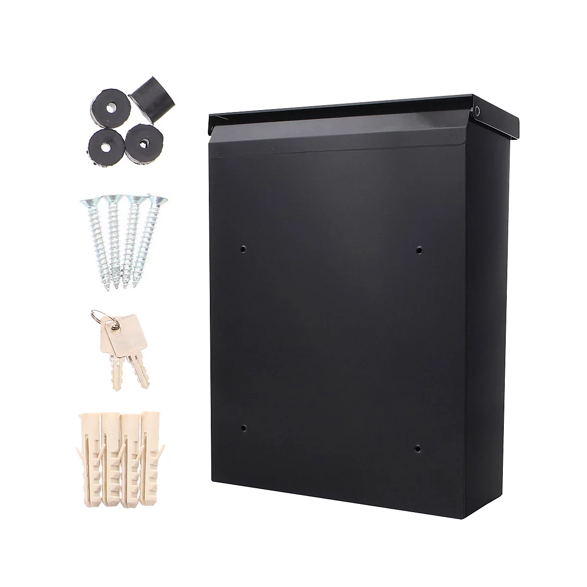 Rottner Briefkasten Brighton Schwarz